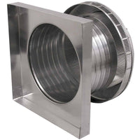 Roof Louver 12" with Curb Mount Sub - Base - Pop Vent | 12" Diameter | 6" Tall Collar | 113 Sq. In. NFA - Active Ventilation Products