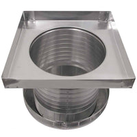 Roof Louver 12" with Curb Mount Sub - Base - Pop Vent | 12" Diameter | 8" Tall Collar | 113 Sq. In. NFA - Active Ventilation Products