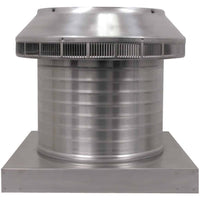 Roof Louver 12" with Curb Mount Sub - Base - Pop Vent | 12" Diameter | 8" Tall Collar | 113 Sq. In. NFA - Active Ventilation Products
