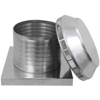 Roof Louver 12" with Curb Mount Sub - Base - Pop Vent | 12" Diameter | 8" Tall Collar | 113 Sq. In. NFA - Active Ventilation Products