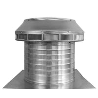 Roof Louver - Pop Vent | 12" Diameter | 8" Tall Collar | Flat Flange | 113 Sq. In. NFA - Active Ventilation Products
