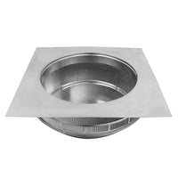 Roof Louver - Pop Vent | 14" Diameter | 1" Tall Collar | Flat Flange | 144 Sq. In. NFA - Active Ventilation Products