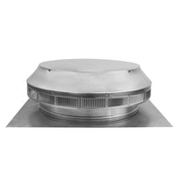 Roof Louver - Pop Vent | 14" Diameter | 1" Tall Collar | Flat Flange | 144 Sq. In. NFA - Active Ventilation Products