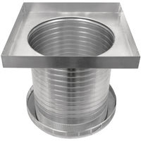 Roof Louver 14" with Curb Mount Sub - Base - Pop Vent | 14" Diameter | 12" Tall Collar | 144 Sq. In. NFA - Active Ventilation Products