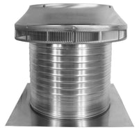 Roof Louver - Pop Vent | 14" Diameter | 12" Tall Collar | Flat Flange | 144 Sq. In. NFA - Active Ventilation Products