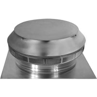 Roof Louver - Pop Vent | 14" Diameter | 2" Tall Collar | Flat Flange | 144 Sq. In. NFA - Active Ventilation Products