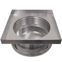 Roof Louver 14" with Curb Mount Sub - Base - Pop Vent | 14" Diameter | 4" Tall Collar | 144 Sq. In. NFA - Active Ventilation Products