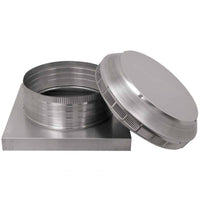 Roof Louver 14" with Curb Mount Sub - Base - Pop Vent | 14" Diameter | 4" Tall Collar | 144 Sq. In. NFA - Active Ventilation Products