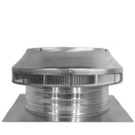 Roof Louver - Pop Vent |  14" Diameter |  4" Tall Collar | Flat Flange | 144 Sq. In. NFA