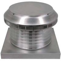 Roof Louver 14" with Curb Mount Sub - Base - Pop Vent | 14" Diameter | 6" Tall Collar | 144 Sq. In. NFA - Active Ventilation Products