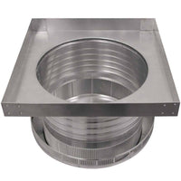 Roof Louver 14" with Curb Mount Sub - Base - Pop Vent | 14" Diameter | 6" Tall Collar | 144 Sq. In. NFA - Active Ventilation Products