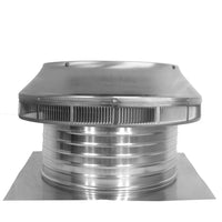 Roof Louver - Pop Vent | 14" Diameter | 6" Tall Collar | Flat Flange | 144 Sq. In. NFA - Active Ventilation Products