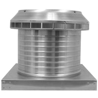 Roof Louver 14" with Curb Mount Sub - Base - Pop Vent | 14" Diameter | 8" Tall Collar | 144 Sq. In. NFA - Active Ventilation Products