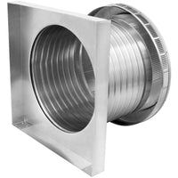 Roof Louver 14" with Curb Mount Sub - Base - Pop Vent | 14" Diameter | 8" Tall Collar | 144 Sq. In. NFA - Active Ventilation Products