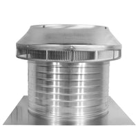 Roof Louver - Pop Vent | 14" Diameter | 8" Tall Collar | Flat Flange | 144 Sq. In. NFA - Active Ventilation Products