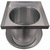 Roof Louver 16" with Curb Mount Sub - Base - Pop Vent | 16" Diameter | 12" Tall Collar | 200 Sq. In. NFA - Active Ventilation Products