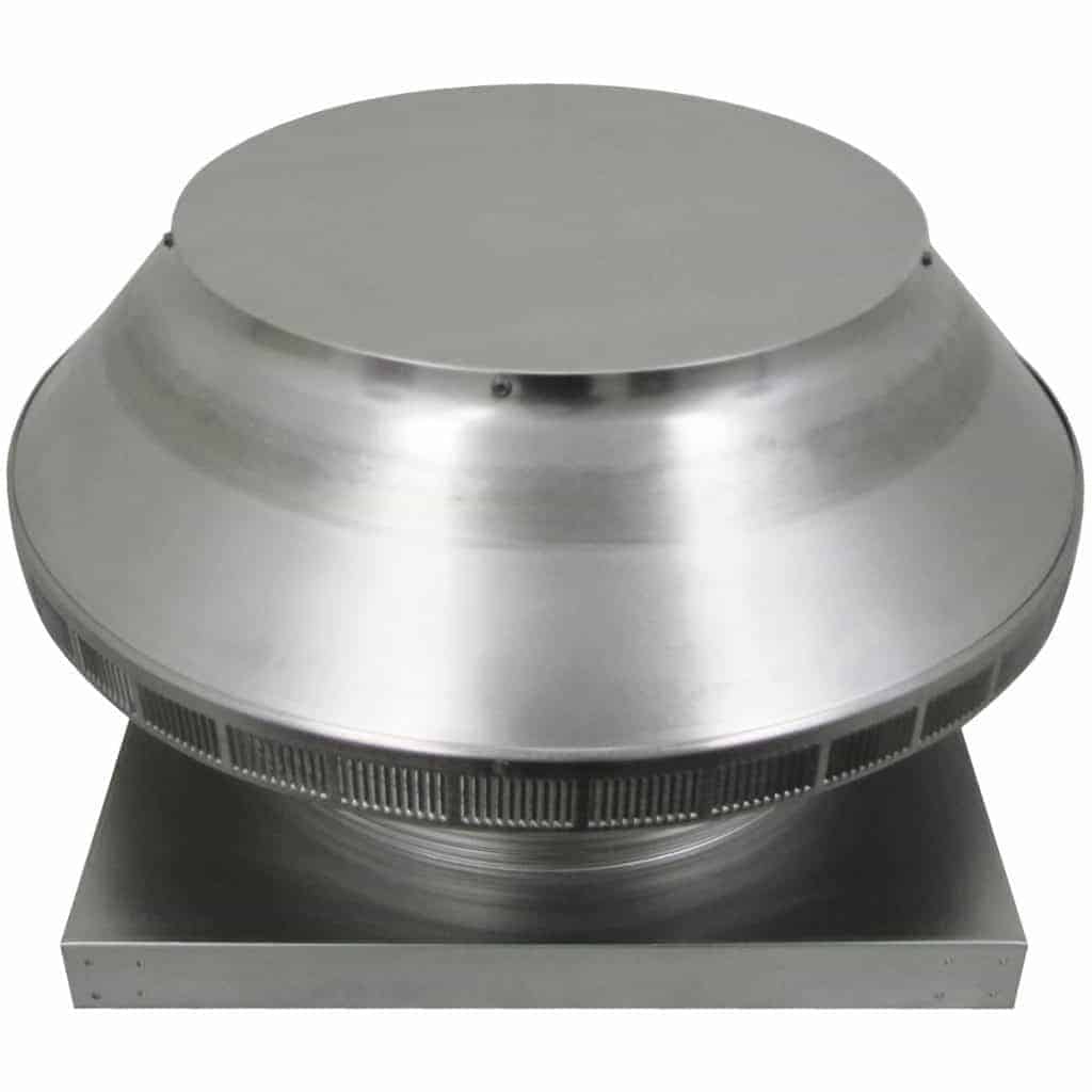 Roof Louver with Curb Mount Sub-Base - Pop Vent | 16" Diameter | 4" Tall Collar | 200 Sq. In. NFA