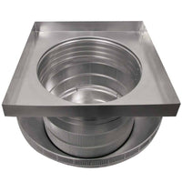 Roof Louver 16" with Curb Mount Sub - Base - Pop Vent | 16" Diameter | 4" Tall Collar | 200 Sq. In. NFA - Active Ventilation Products