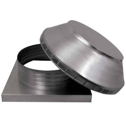 Roof Louver with Curb Mount Sub-Base - Pop Vent | 16" Diameter | 4" Tall Collar | 200 Sq. In. NFA