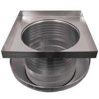 Roof Louver 16" with Curb Mount Sub - Base - Pop Vent | 16" Diameter | 6" Tall Collar | 200 Sq. In. NFA - Active Ventilation Products