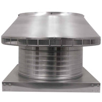 Roof Louver 16" with Curb Mount Sub - Base - Pop Vent | 16" Diameter | 6" Tall Collar | 200 Sq. In. NFA - Active Ventilation Products