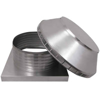 Roof Louver 16" with Curb Mount Sub - Base - Pop Vent | 16" Diameter | 6" Tall Collar | 200 Sq. In. NFA - Active Ventilation Products