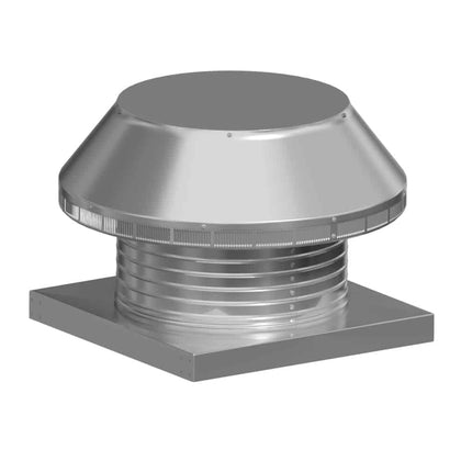 Roof Louver with Curb Mount Sub-Base - Pop Vent | 16" Diameter | 6" Tall Collar | 200 Sq. In. NFA