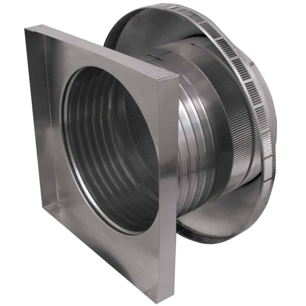 Roof Louver with Curb Mount Sub-Base - Pop Vent | 16" Diameter | 6" Tall Collar | 200 Sq. In. NFA