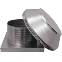Roof Louver 16" with Curb Mount Sub - Base - Pop Vent | 16" Diameter | 8" Tall Collar | 200 Sq. In. NFA - Active Ventilation Products