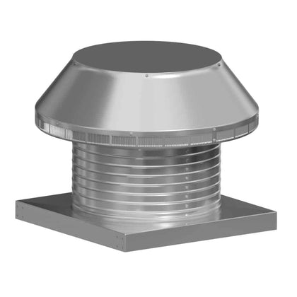 Roof Louver with Curb Mount Sub-Base - Pop Vent | 16" Diameter | 8" Tall Collar | 200 Sq. In. NFA