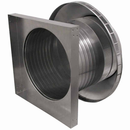 Roof Louver with Curb Mount Sub-Base - Pop Vent | 16" Diameter | 8" Tall Collar | 200 Sq. In. NFA