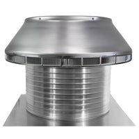 Roof Louver - Pop Vent | 18" Diameter | 12" Tall Collar | Flat Flange | 254 Sq. In. NFA - Active Ventilation Products