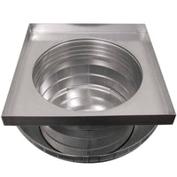 Roof Louver 18" with Curb Mount Sub Base - Pop Vent | 18" Diameter | 4" Tall Collar | 254 Sq. In. NFA - Active Ventilation Products