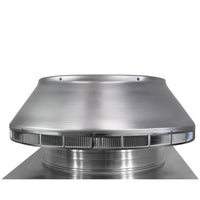 Roof Louver - Pop Vent | 18" Diameter | 4" Tall Collar | Flat Flange | 254 Sq. In. NFA - Active Ventilation Products