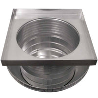 Roof Louver 18" with Curb Mount Sub Base - Pop Vent | 18" Diameter | 6" Tall Collar | 254 Sq. In. NFA - Active Ventilation Products