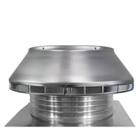 Roof Louver - Pop Vent | 18" Diameter | 6" Tall Collar | Flat Flange | 254 Sq. In. NFA - Active Ventilation Products