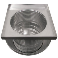 Roof Louver 18" with Curb Mount Sub Base - Pop Vent | 18" Diameter | 8" Tall Collar | 254 Sq. In. NFA - Active Ventilation Products