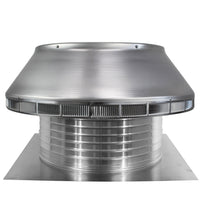 Roof Louver - Pop Vent | 18" Diameter | 8" Tall Collar | Flat Flange | 254 Sq. In. NFA - Active Ventilation Products