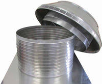 Roof Louver - Pop Vent | 20" Diameter | 12" Tall Collar | Flat Flange | 314 Sq. In. NFA - Active Ventilation Products