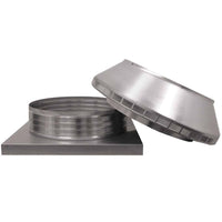 Roof Louver 20" with Curb Mount Sub Base - Pop Vent | 20" Diameter | 4" Tall Collar | 314 Sq. In. NFA - Active Ventilation Products