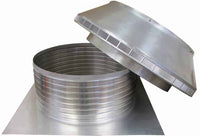 Roof Louver - Pop Vent | 20" Diameter | 8" Tall Collar | Flat Flange | 314 Sq. In. NFA - Active Ventilation Products