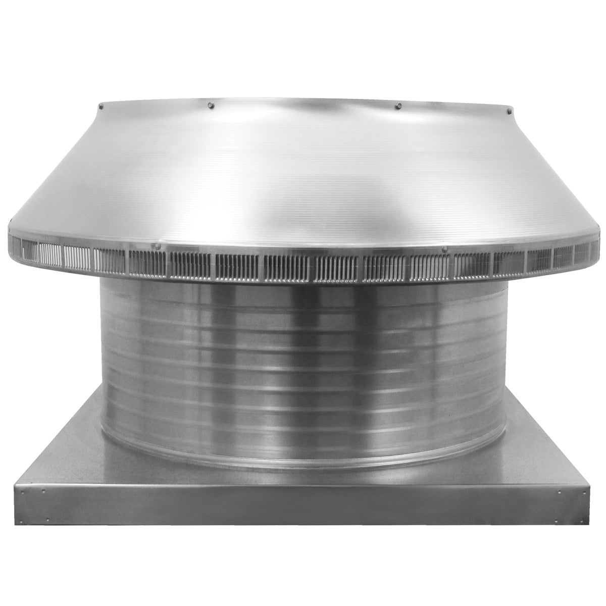 Model PV-24-C8-CMF | Pop Vent |  24" Diameter |  8" Tall Collar  | Curb Mount Flange  |  452 Sq. In. NFA