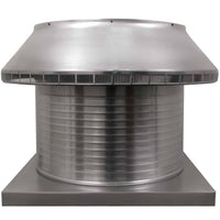 Roof Louver 24" with Curb Mount Sub Base - Pop Vent | 24" Diameter | 12" Tall Collar | 452 Sq. In. NFA - Active Ventilation Products
