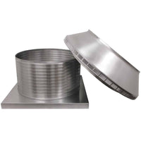 Roof Louver 24" with Curb Mount Sub Base - Pop Vent | 24" Diameter | 12" Tall Collar | 452 Sq. In. NFA - Active Ventilation Products