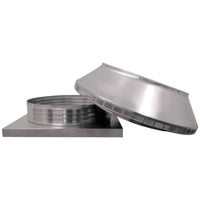 Roof Louver 24" with Curb Mount Sub Base - Pop Vent | 24" Diameter | 4" Tall Collar | 452 Sq. In. NFA - Active Ventilation Products