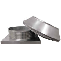 Roof Louver 24" with Curb Mount Sub Base - Pop Vent | 24" Diameter | 6" Tall Collar | 452 Sq. In. NFA - Active Ventilation Products
