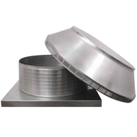 Roof Louver 24" with Curb Mount Sub Base - Pop Vent | 24" Diameter | 8" Tall Collar | 452 Sq. In. NFA - Active Ventilation Products