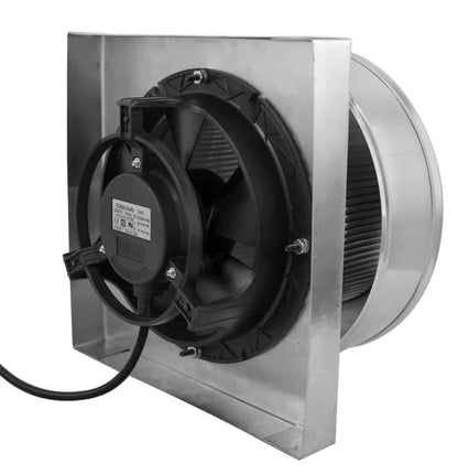 Model RBF-6-C2-CMF | Round Back Exhaust Fan |  6" Diameter | 2" Collar | Curb Mount Flange