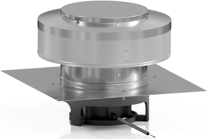 Model RBF-6-C2 | Round Back Fan |  6" Diameter  | Flat Flange |  " 2" Collar