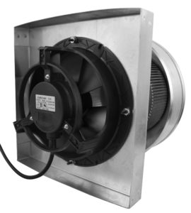 Model RBF-6-C4-CMF | Round Back Exhaust Fan  |  6" Diameter | 4" Collar  | Curb Mount Flange